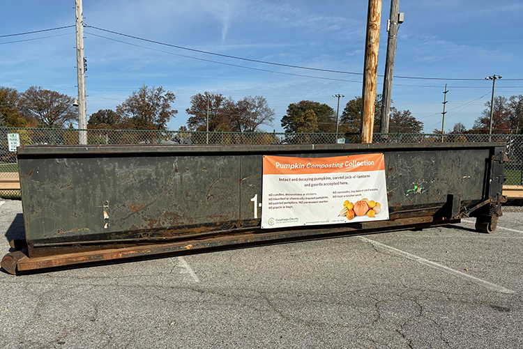Pumpkin compost collection at Kauffman Park in Lakewood